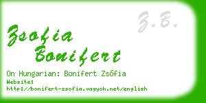 zsofia bonifert business card